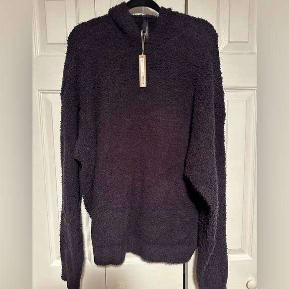 Skims NWT Cozy Knit Hoodie L/XL black onyx - Picture 7 of 9